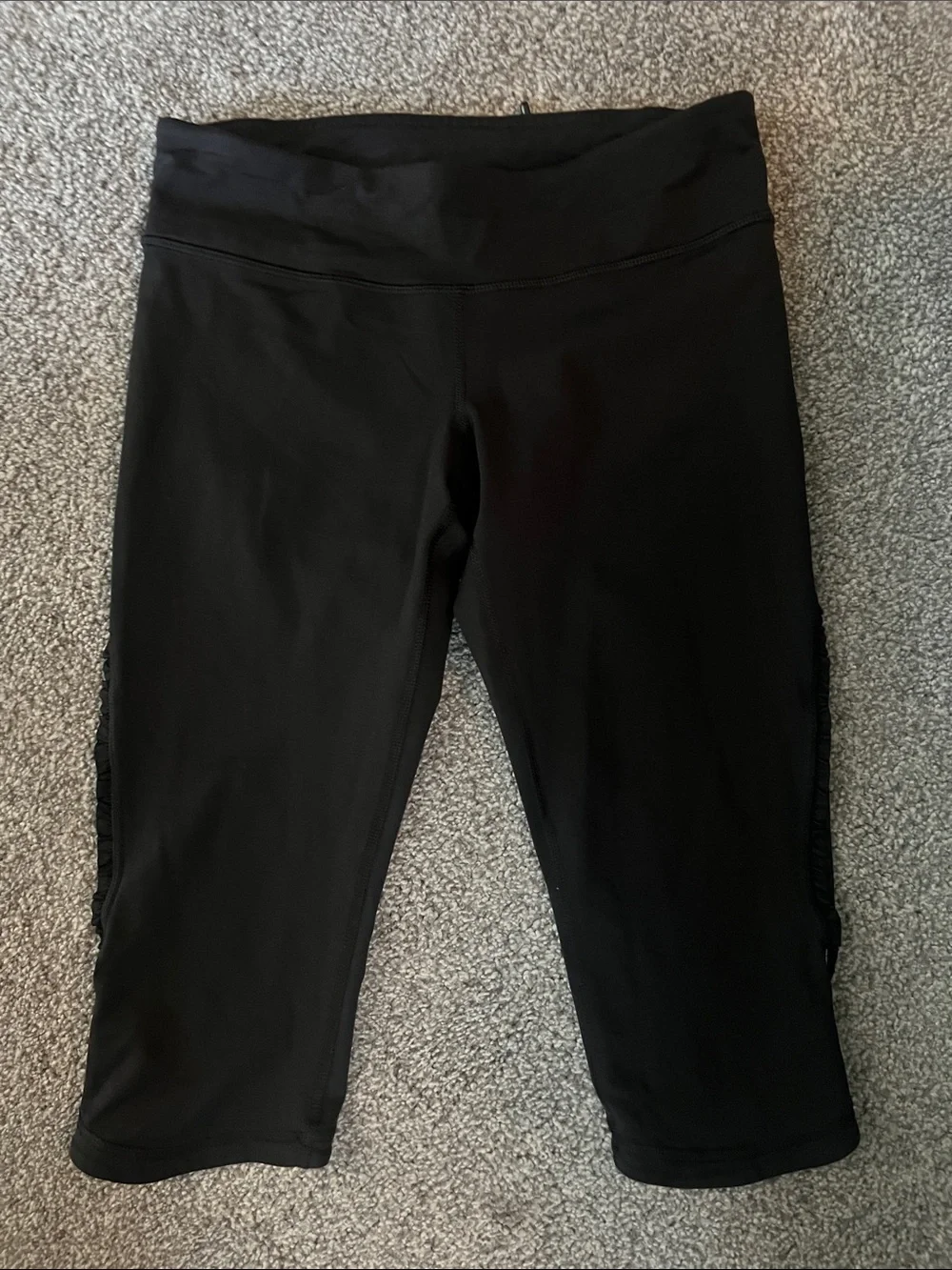 lululemon athletica Black Cropped Workout Leggings